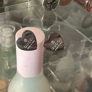 Gucci Metallic Heart Stud Earrings